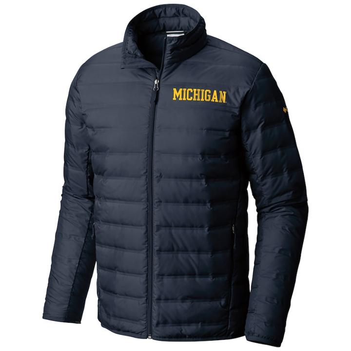 Men's Columbia Michigan Wolverines Collegiate Lake Jacket, Size: Xl, Med Blue