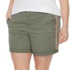 Plus Size Sonoma Goods For Life&trade; Color Chino Shorts, Women's, Size: 22 W, Green
