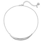 Dana Buchman Curved Bar Necklace, Women's, Silver
