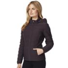 Women's Heat Keep Down Hooded Puffer Jacket, Size: Xl, Drk Purple