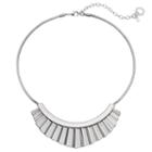 Simply Vera Vera Wang Curved Bar Ruffle Necklace, Women's, Silver