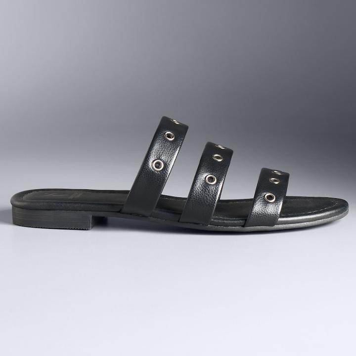 Simply Vera Vera Wang Copenhagen Women's Sandals, Size: 7.5, Black