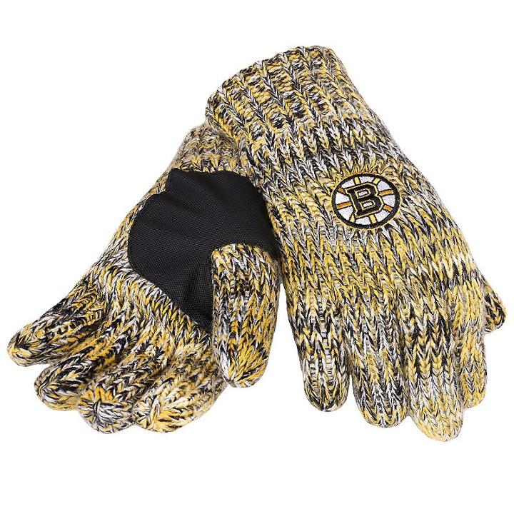 Adult Forever Collectibles Boston Bruins Peak Gloves, Multicolor