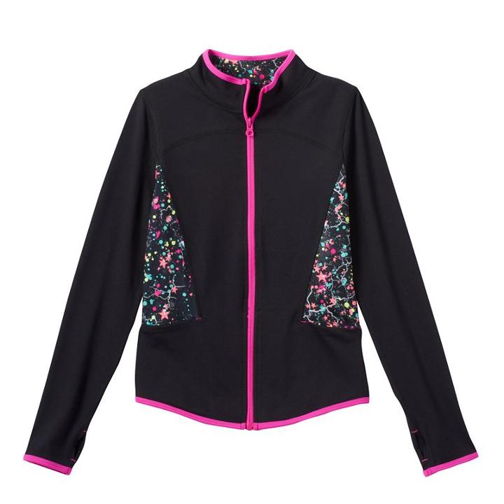 Girls 7-16 & Plus Size So&reg; Space-dyed Performance Jacket, Girl's, Size: 18 1/2, Black