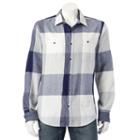 Big & Tall Urban Pipeline&reg; Plaid Flannel Button-down Shirt, Men's, Size: 3xl Tall, Blue