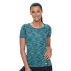 Women's Tek Gear&reg; Space-dyed Performance Tee, Size: Medium, Blue (navy)