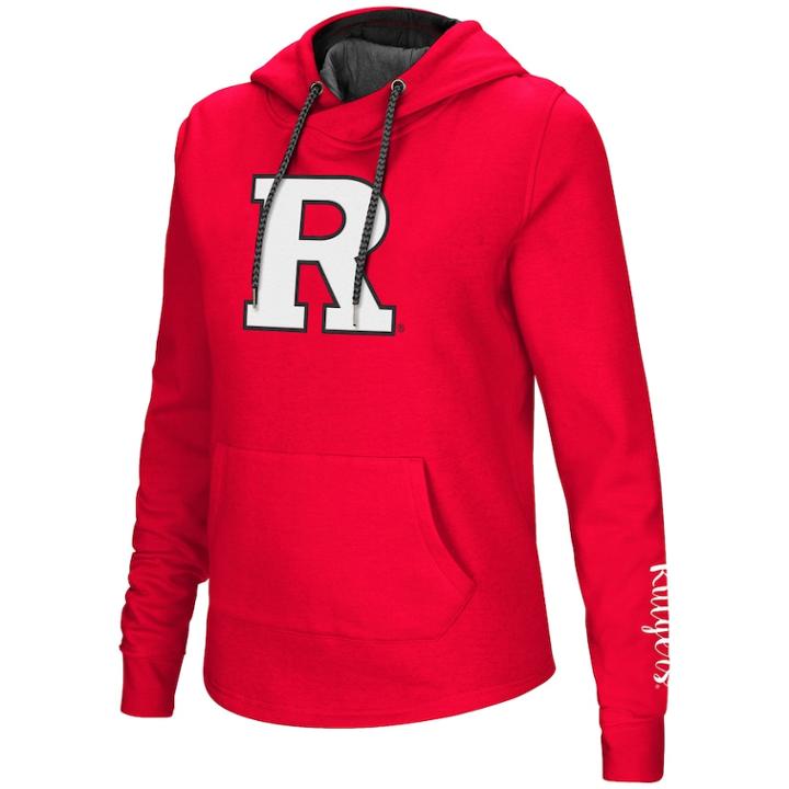 Women's Rutgers Scarlet Knights Crossover Hoodie, Size: Medium, Med Red