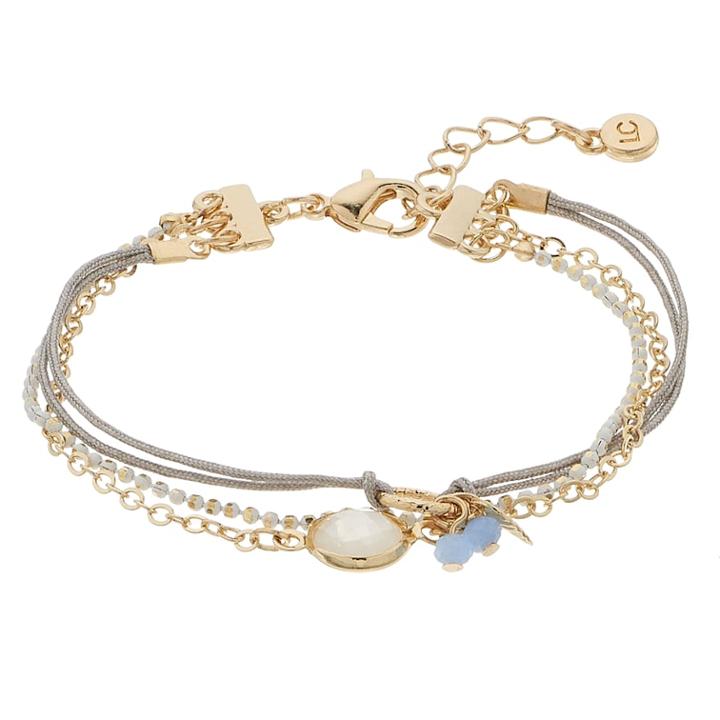 Lc Lauren Conrad Gray Cord Multi Strand Bracelet, Women's, Blue