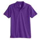 Boys 4-7 Chaps School Uniform Solid Performance Polo, Boy's, Size: 7, Purple