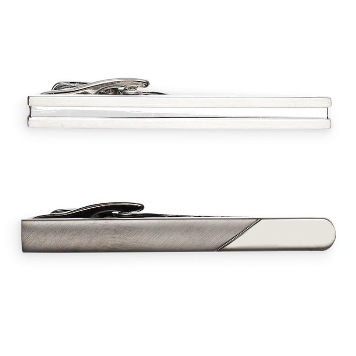 Men's Brushed Tie Bar Set, Multicolor