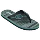 Men's Michigan State Spartans Striped Flip Flop Sandals, Size: Xl, Black