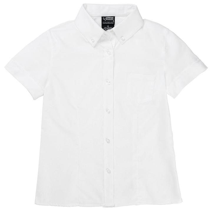 Girls 4-20 & Plus Size French Toast Short Sleeve School Uniform Top, Girl's, Size: 8, White
