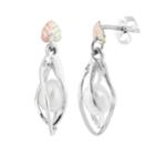 Black Hills Gold Tri-tone Freshwater Cultured Pearl Drop Earrings In Sterling Silver, Women's, White