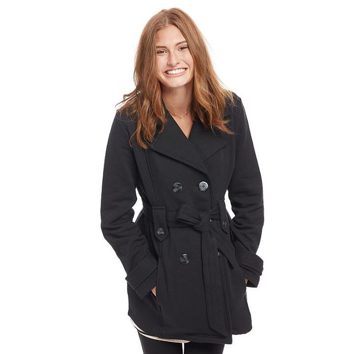 Maternity Oh Baby By Motherhood™ French Terry Peacoat, Women's, Size: Medium, Black