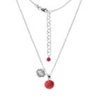 Arkansas Razorbacks Crystal Sterling Silver Team Logo & Ball Pendant Necklace, Women's, Size: 18, Red