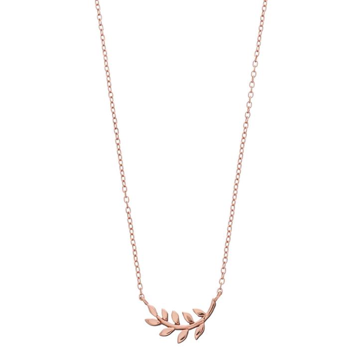Love This Life Rose Gold Tone Branch Necklace, Women's, Pink