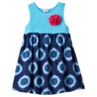 Girls 4-6x Design 365 Smocked Bodice Tie-dye Dress, Size: 6x, Blue