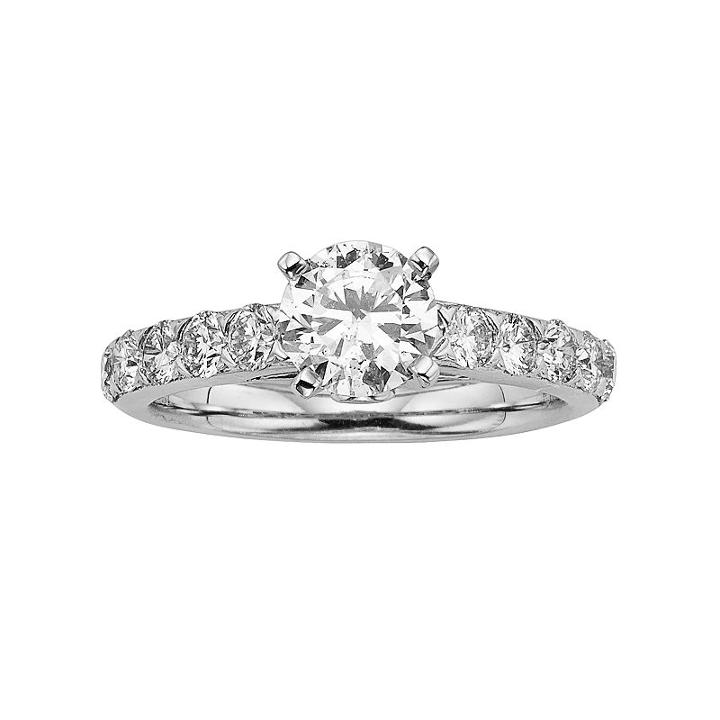 Round-cut Igl Certified Colorless Diamond Engagement Ring In 18k White Gold (1 3/4 Ct. T.w.), Women's, Size: 6