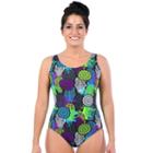 Women's Dolfin Moderate Scoopback One-piece Swimsuit, Size: 14 Comp, Med Blue