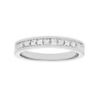 14k White Gold 1/2 Carat T.w. Diamond Anniversary Ring, Women's, Size: 8