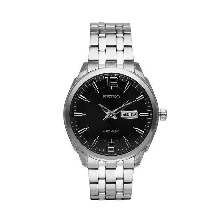 Seiko Men's Recraft Stainless Steel Automatic Skeleton Watch - Snkn47, Size: Large, Silver