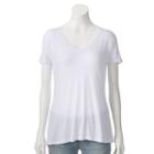 Apt. 9&reg; Essential Solid V-neck Tee - Women's, Size: Large, Natural