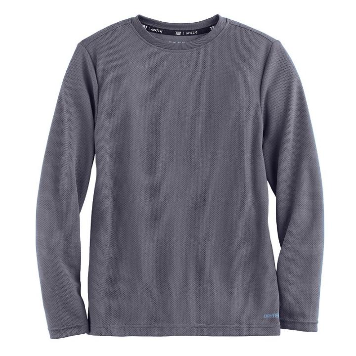 Boys 8-20 Tek Gear Solid Mesh Tee, Size: Xl, Grey