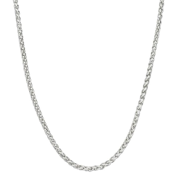 Lynx Men's Stainless Steel Wheat Chain Necklace, Size: 30, Silver