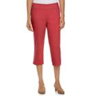 Women's Dana Buchman Pull-on Capris, Size: Small, Med Red