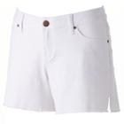 Women's Lc Lauren Conrad Frayed Jean Shorts, Size: 8, White