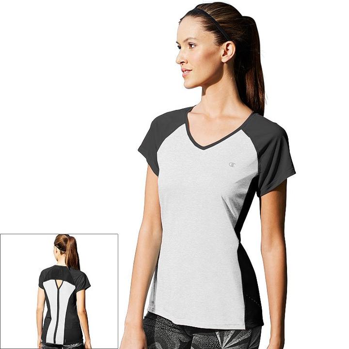 Women's Champion Marathon V-neck Running Tee, Size: Medium, White