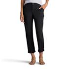 Petite Lee Presley Relaxed Fit Cargo Pants, Women's, Size: 14 Petite, Black