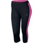 Plus Size Nike Dri-fit Essential Crop Running Tights, Women's, Size: 3xl, Grey (charcoal)