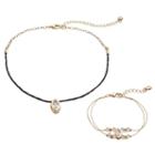 Lc Lauren Conrad Cubic Zirconia Marquise Choker Necklace & Bracelet Set, Women's, Multicolor