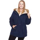 Plus Size Halitech Faux-fur Hooded Anorak Microfiber Parka, Women's, Size: 1xl, Purple