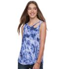Juniors' Grayson Threads Cutout Tank, Teens, Size: Large, Blue