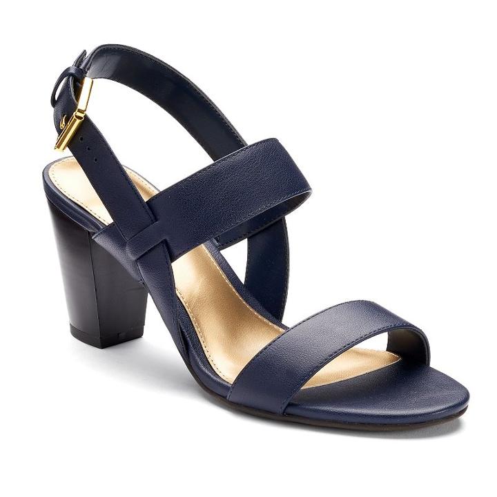 Chaps Leona Women's Block Heel Sandals, Size: 5.5 B, Blue (navy)