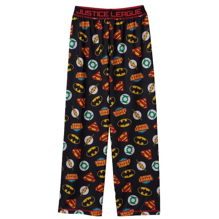 Boys 4-16 Dc Comics Justice League Lounge Pants, Boy's, Size: 10-12, Black