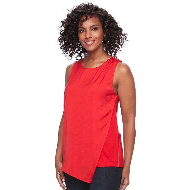 Women's Apt. 9&reg; Embellished Tank, Size: Xs, Med Red