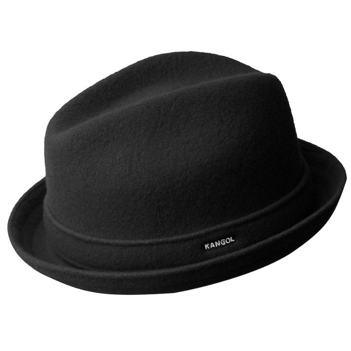 Men's Kangol Wool-blend Player Fedora, Size: Xl, Black