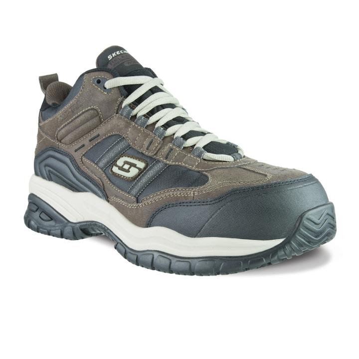 Skechers Relaxed Fit Soft Stride Canopy Men's Work Shoes, Size: 7, Dark Brown