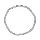 Sterling Silver Disco Chain Bracelet, Women's, Size: 7.25, Grey