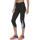 Women's Fila Sport&reg; Mesh Printed Yoga Capris, Size: Medium, Oxford