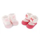 Baby Girl Carter's 2-pk. Mary Jane Bow Bootie Socks, Size: Newborn, Multicolor