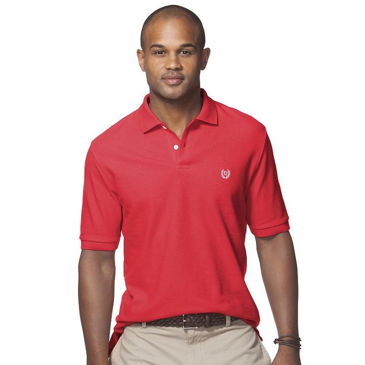 Big & Tall Chaps Solid Pique Polo, Men's, Size: L Tall, Red