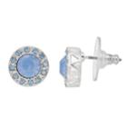 Lc Lauren Conrad Blue Simulated Crystal Nickel Free Halo Stud Earrings, Women's