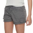 Juniors' Unionbay Christy Convertible Cuffed Midi Shorts, Teens, Size: Xs, Light Grey