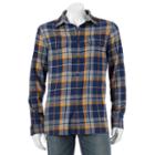 Men's Sonoma Goods For Life&trade; Modern-fit Flannel Shirt, Size: Xxl, Gold