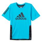Boys 4-7x Adidas Lightening Print Color-block Tee, Boy's, Size: 5, Turquoise/blue (turq/aqua)
