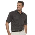 Men's Haggar Classic-fit Microfiber Easy-care Button-down Shirt, Size: Large, Black